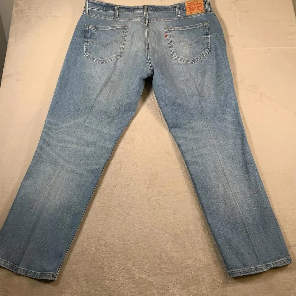 Levis‎ 514 Jeans Mens 40x30 Light Blue Straight Leg Stretch Denim Waterless